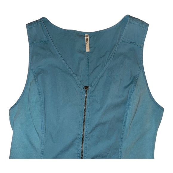 XCVI Montgomery Twill Zip Up Romper L - Picture 5 of 8